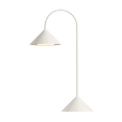 FRANDSEN LED-akkukäyttöinen pöytälamppu Grasp, valkoinen, korkeus 47 cm, metalli