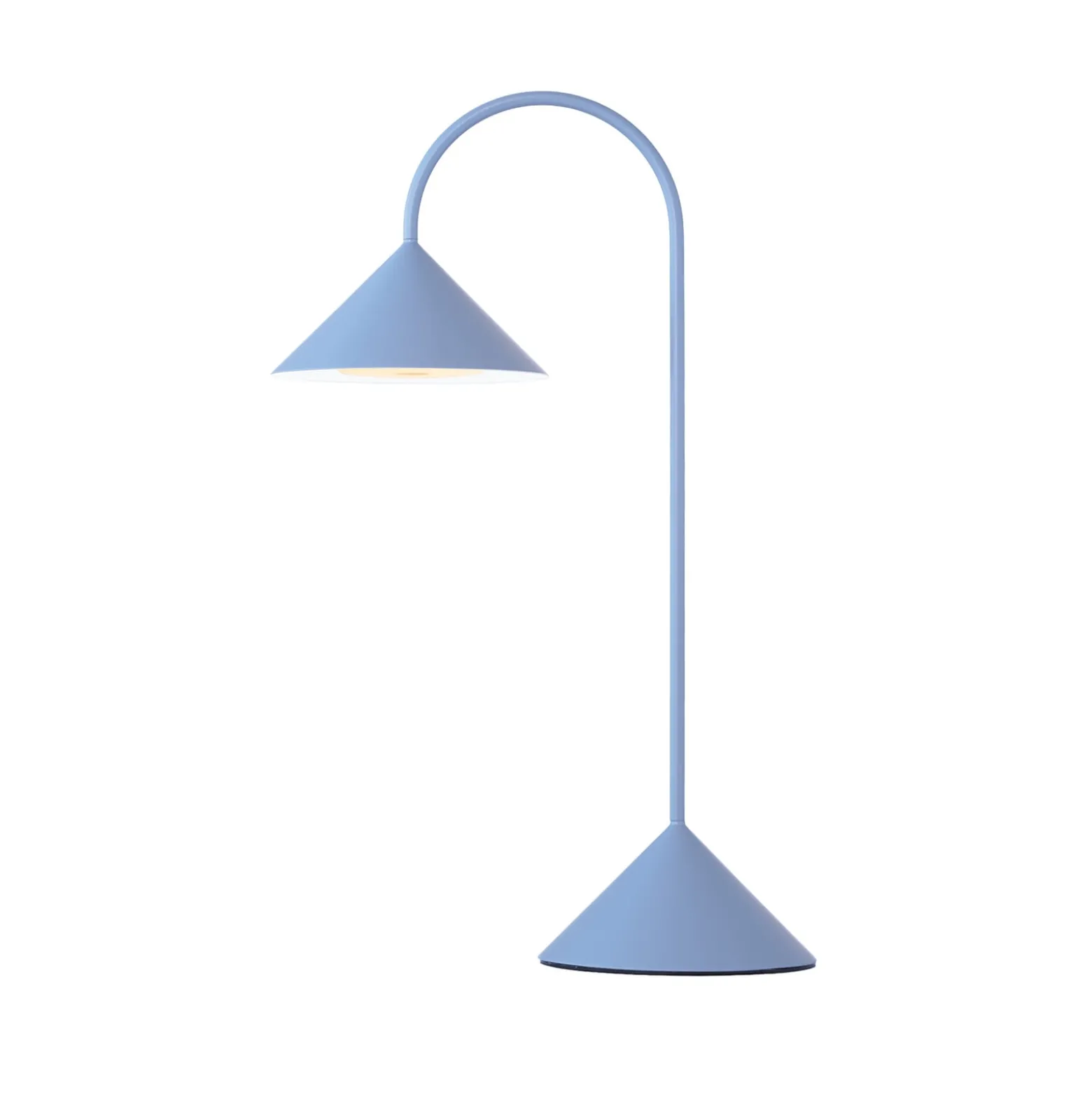 FRANDSEN LED-akkukäyttöinen pöytävalaisin Grasp, vaaleansininen, korkeus 47 cm