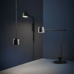 FRANDSEN LED-seinävalaisin Satellite, musta, ulkonema 47 cm