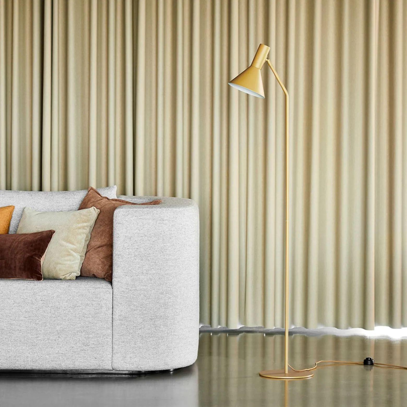 FRANDSEN Lyss-lattiavalaisin, vaaleanruskea, metalli, 150 cm, E27