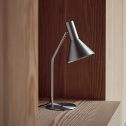 FRANDSEN pöytävalaisin Lyss, alumiinivärinen, metalli, 50 cm, E27