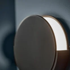 FRANDSEN Rotate seinävalaisin, musta, Ø 15 cm, metallia