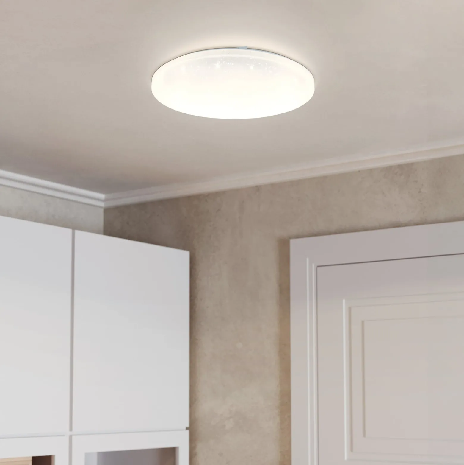 Frania-S-LED-kattovalo kristallitehostein Ø 43 cm