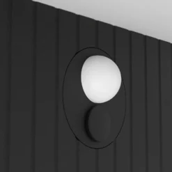 Frigento-LED-aurinkokäyttöinen seinävalaisin, musta, korkeus 15 cm,