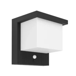 Frigento-LED-aurinkokäyttöinen seinävalaisin, musta, korkeus 15 cm,