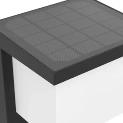 Frigento-LED-aurinkokäyttöinen seinävalaisin, musta, korkeus 15 cm,