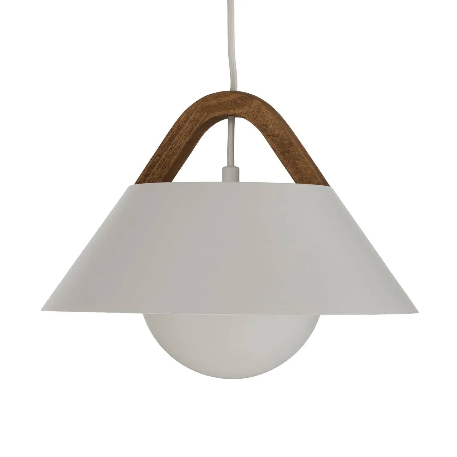 Funda-riippuvalaisin, valkoinen, pituus 110 cm, 3-lamppuinen, metalli/lasi