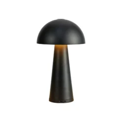 Fungi-akku-pöytävalaisin ulkokäyttöön, musta