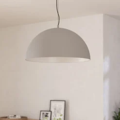 Gaetano 1 riippuvalaisin, Ø 53 cm, harmaa/valkoinen, teräs