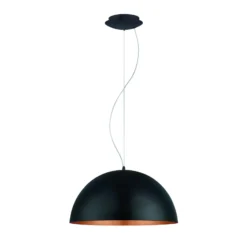 Gaetano 1 riippuvalaisin, Ø 53 cm, musta/kupari, teräs