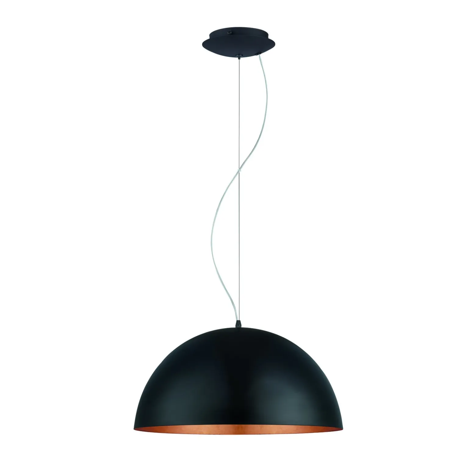 Gaetano 1 riippuvalaisin, Ø 53 cm, musta/kupari, teräs