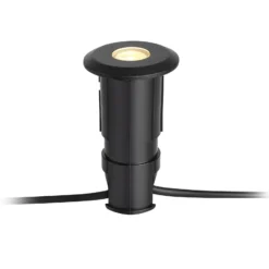 Garden 24 Decklight, musta, valo ylhäällä, 3 W