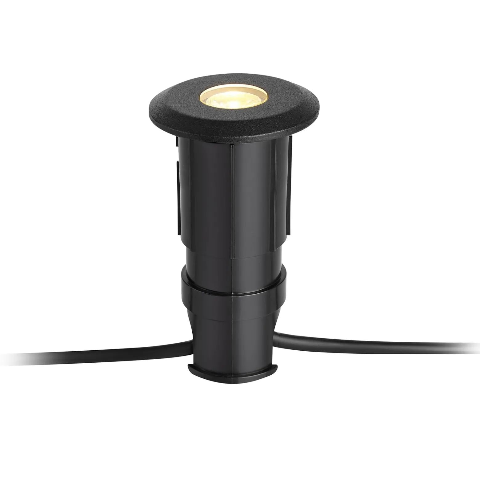 Garden 24 Decklight, musta, valo ylhäällä, 3 W