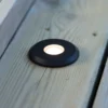 Garden 24 Decklight, musta, valo ylhäällä, 0,8 W