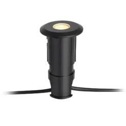 Garden 24 Decklight, musta, valo ylhäällä, 0,8 W
