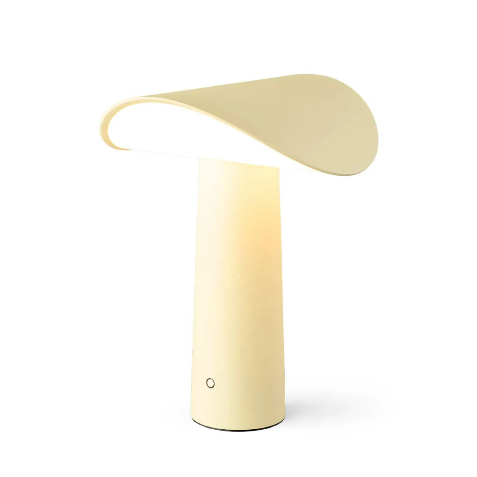 GEJST LED-akkukäyttöinen pöytävalaisin Lium, vaaleankeltainen, 2700 K, USB
