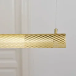 GEJST Radent-riippuvalo, messinkivärinen, pituus 138 cm, G13 LED
