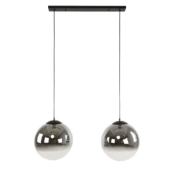 Glassball XL-riippuvalaisin, 2-valo, lasi, savunharmaa, antrasiitti