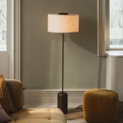 Globen Lighting Bosco-lattiavalaisin, beige/ruskea, korkeus 144 cm