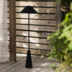 Globen Lighting Cannes -akkulattiavalaisin, musta, IP54