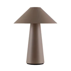 Globen Lighting Cannes-akkupöytävalaisin, ruskea, 26 cm, IP44