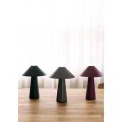Globen Lighting Cannes-akkupöytävalaisin, ruskea, 26 cm, IP44