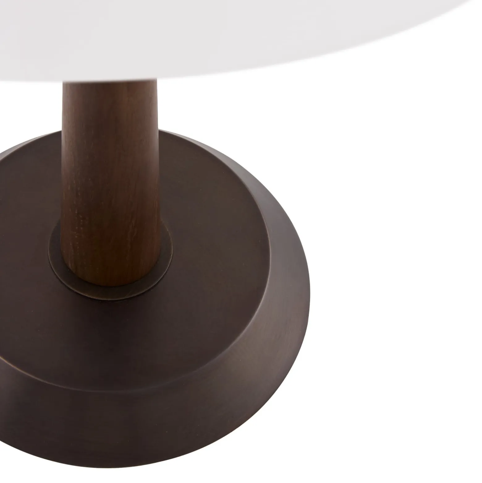 Globen Lighting Ligna -pöytälamppu, korkeus 39 cm, valkoinen/pronssi/tammi