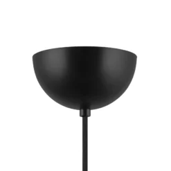 Globen Lighting Lou 5 -riippuvalaisin, valkoinen bouclé/musta kangas