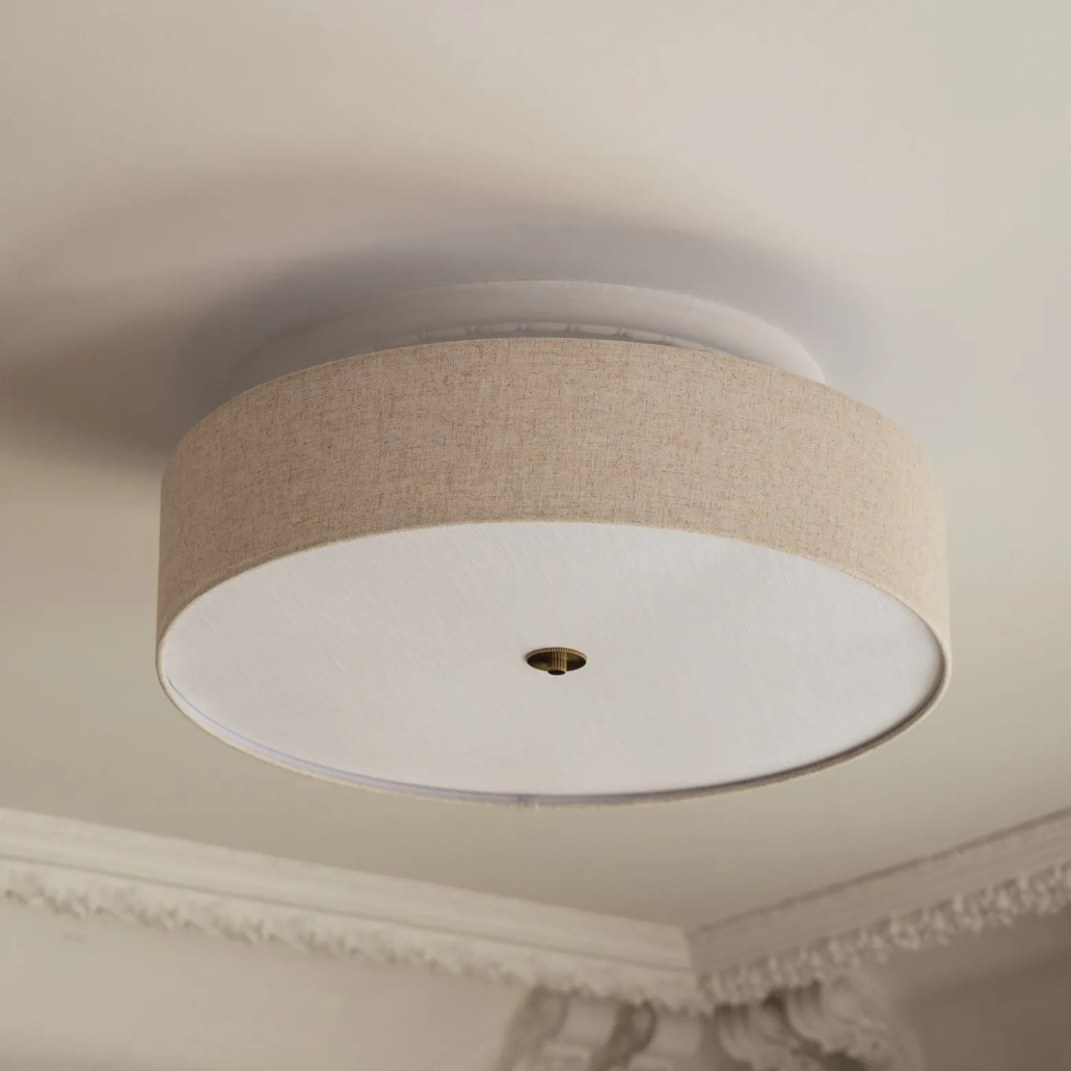 Globen Lighting Noah -kattovalaisin, halkaisija 65 cm, beige