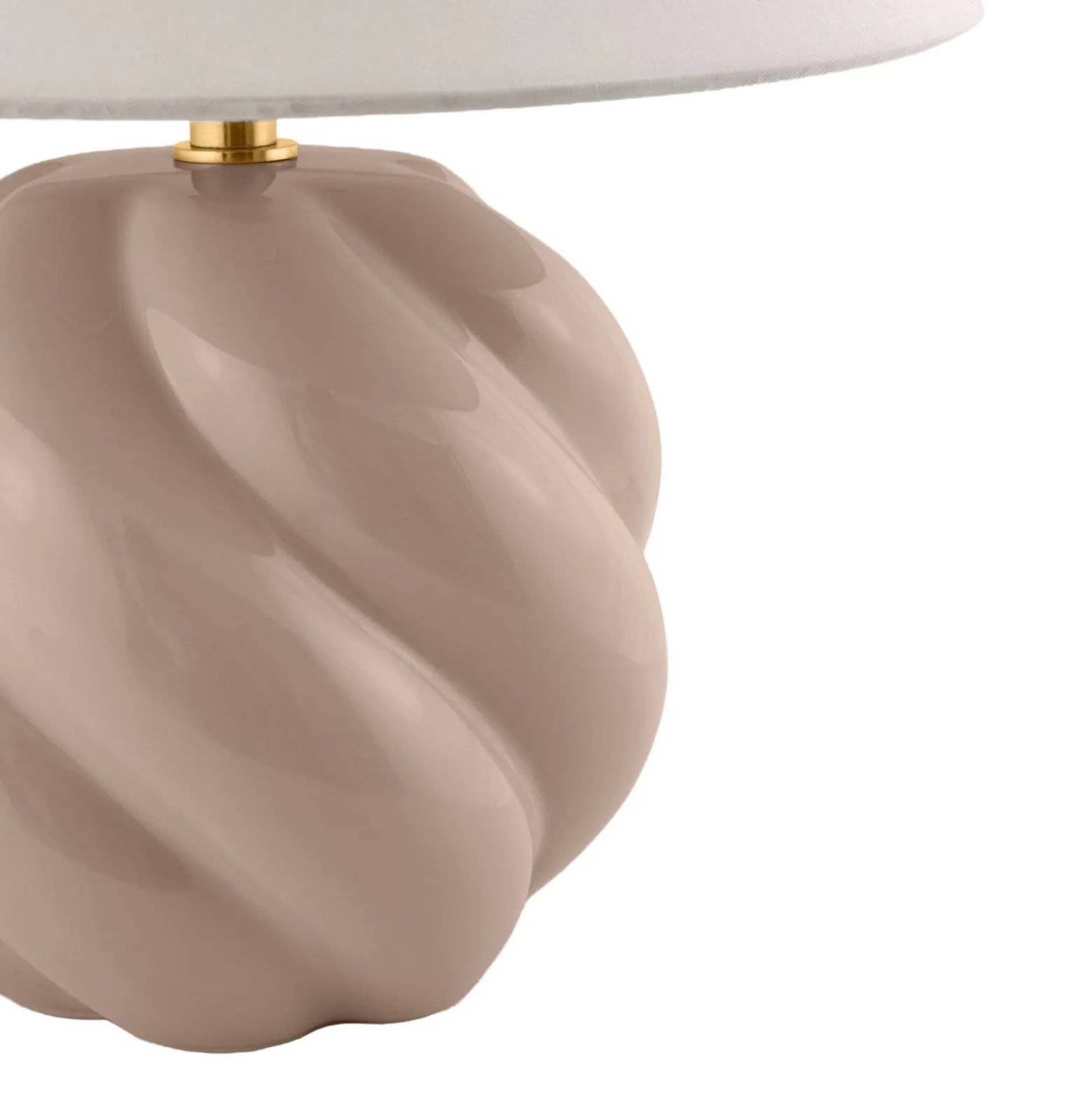 Globen Lighting pöytävalaisin DAHLIA, beige/beige, korkeus 31 cm