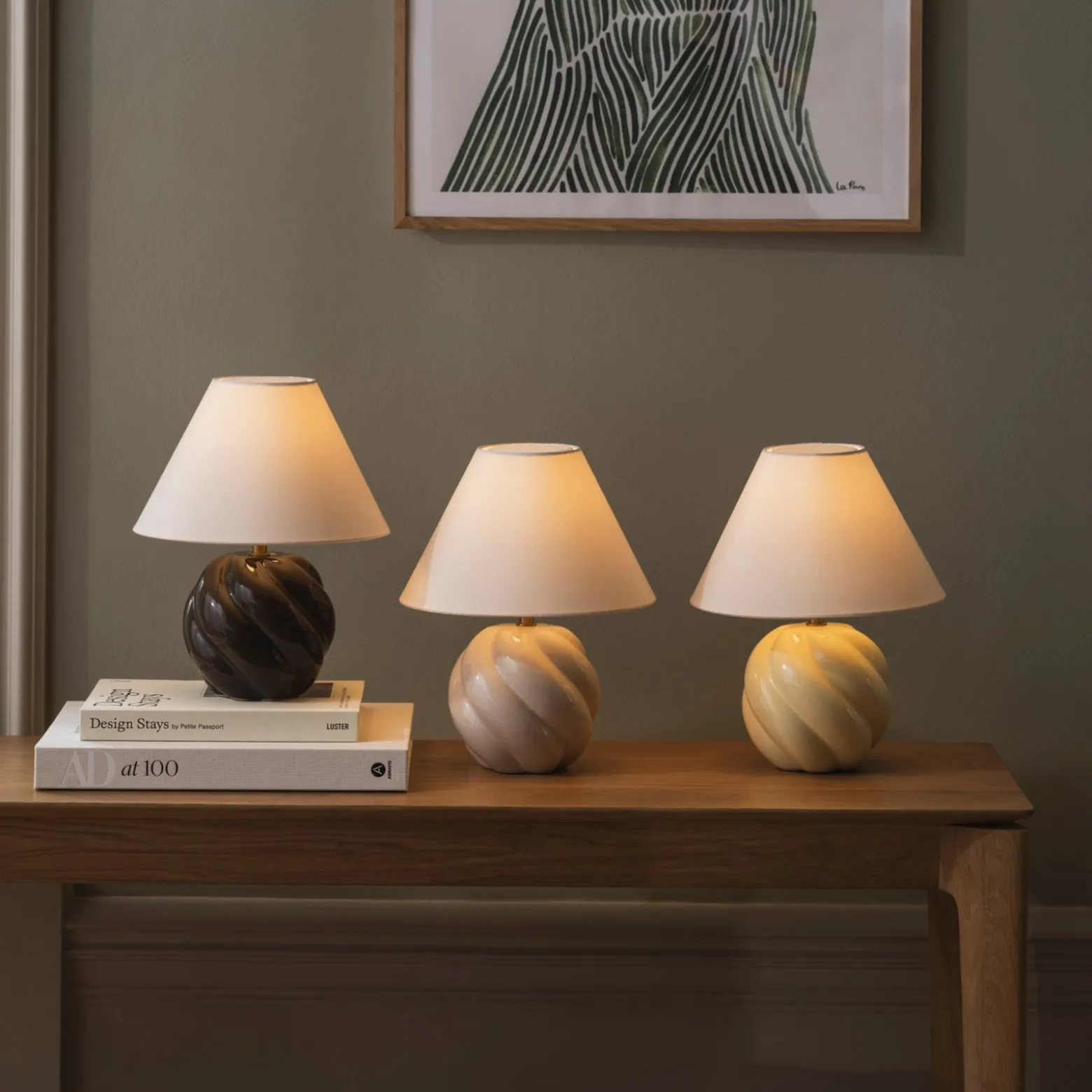 Globen Lighting pöytävalaisin DAHLIA, beige/beige, korkeus 31 cm