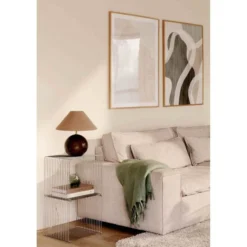Globen Lighting pöytävalaisin IRIS, ruskea, korkeus 39 cm