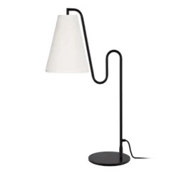 Globen Lighting pöytävalaisin Lou, musta/valkoinen, korkeus 55 cm