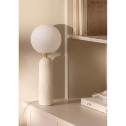 Globen Lighting pöytävalaisin Torrano korkeus 53 cm travertiini