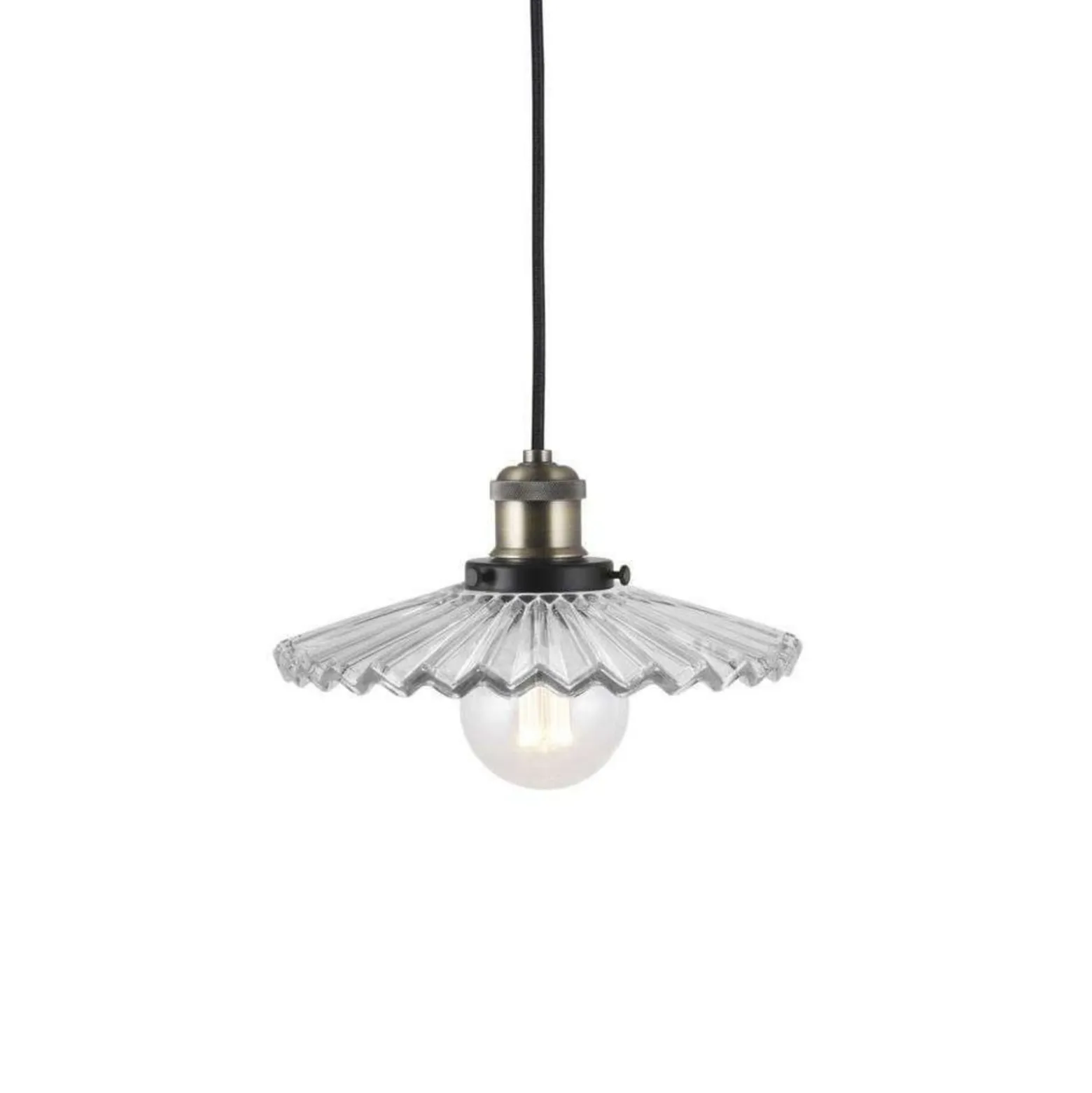 Globen Lighting riippuvalaisin COBBLER, kirkas, Ø 25 cm