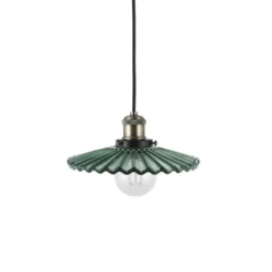Globen Lighting riippuvalaisin COBBLER, vihreä, Ø 25 cm
