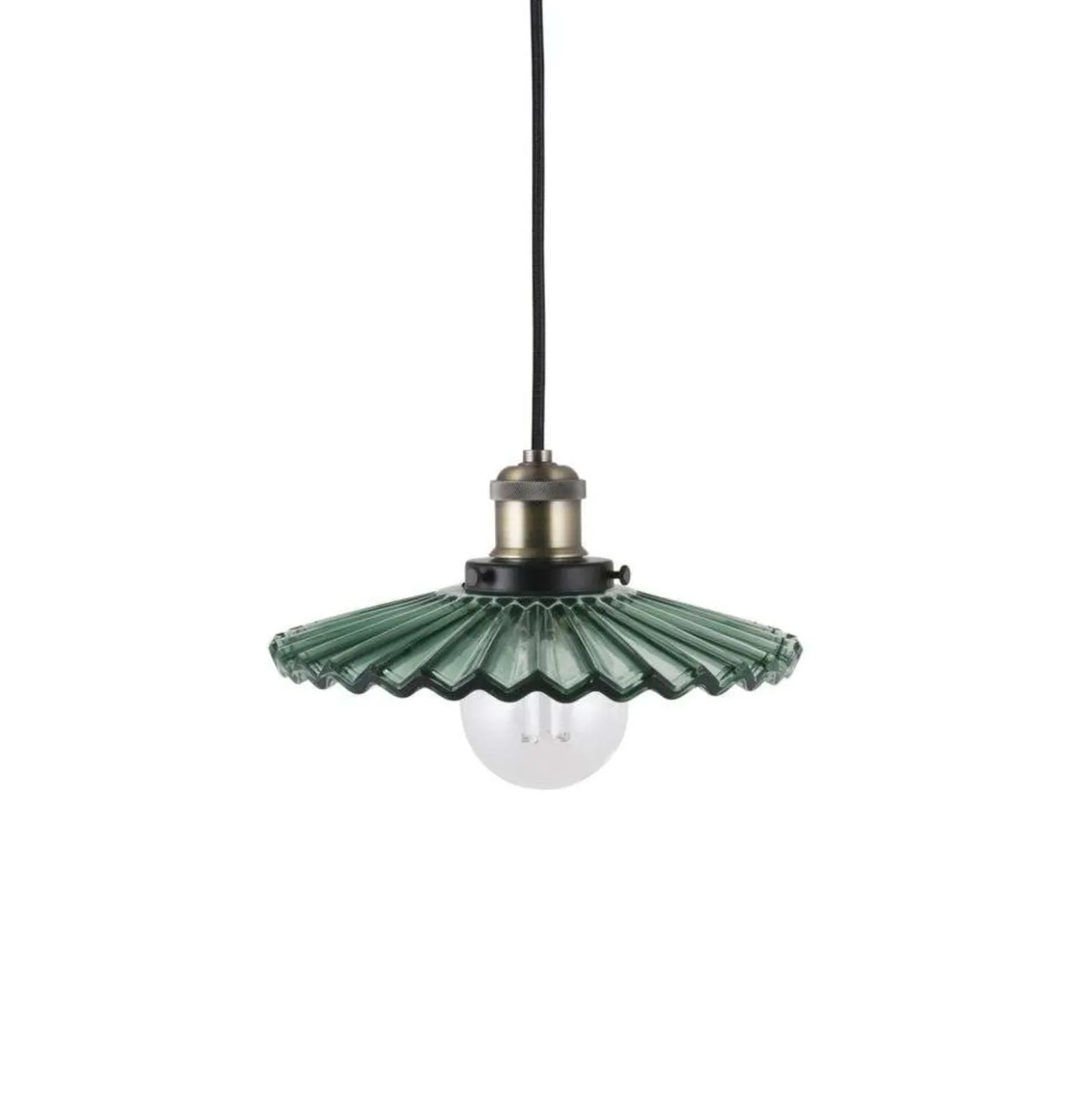 Globen Lighting riippuvalaisin COBBLER, vihreä, Ø 25 cm