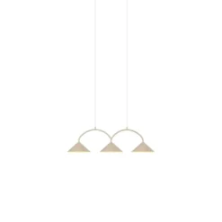 Globen Lighting riippuvalo CURVE 3, beige, 3-lamppuinen, 95 cm