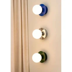 Globen Lighting seinälamppu ART DECO, kromi/valkoinen Ø 16 cm IP44