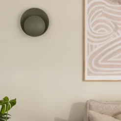 Globen Lighting seinävalaisin ORBIT, vihreä, metalli, Ø 30 cm