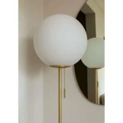 Globen Lighting Torrano-lattiavalaisin, korkeus 145 cm, travertiini