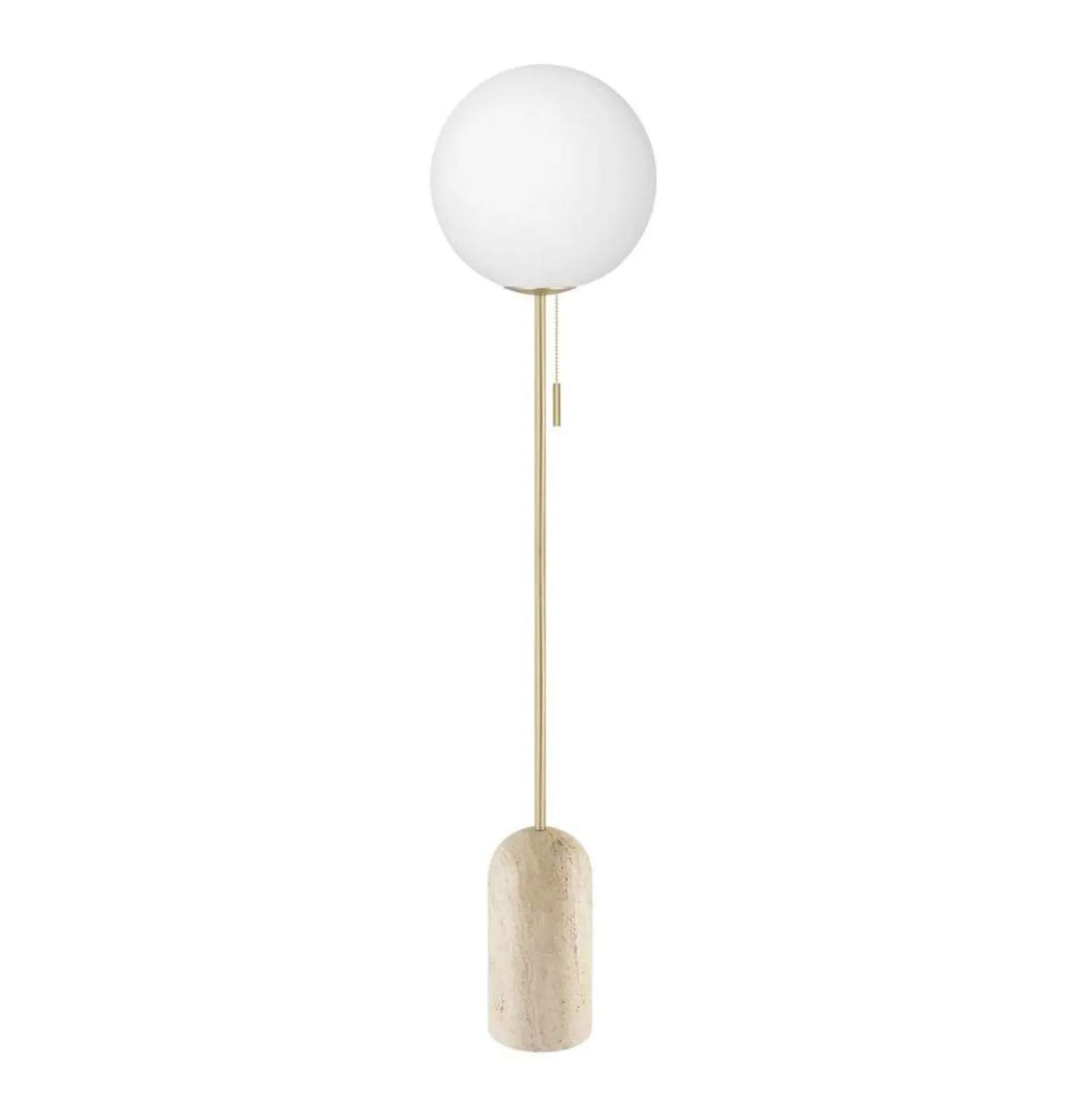 Globen Lighting Torrano-lattiavalaisin, korkeus 145 cm, travertiini