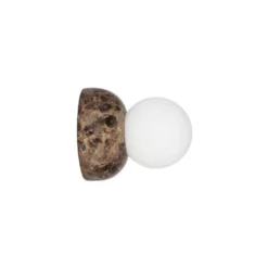 Globen Lighting Torrano -seinälamppu, ruskea marmoroitu, 13 cm, IP44