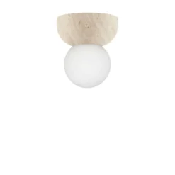 Globen Lighting Torrano -seinävalaisin, beige, Ø 13 cm, IP44