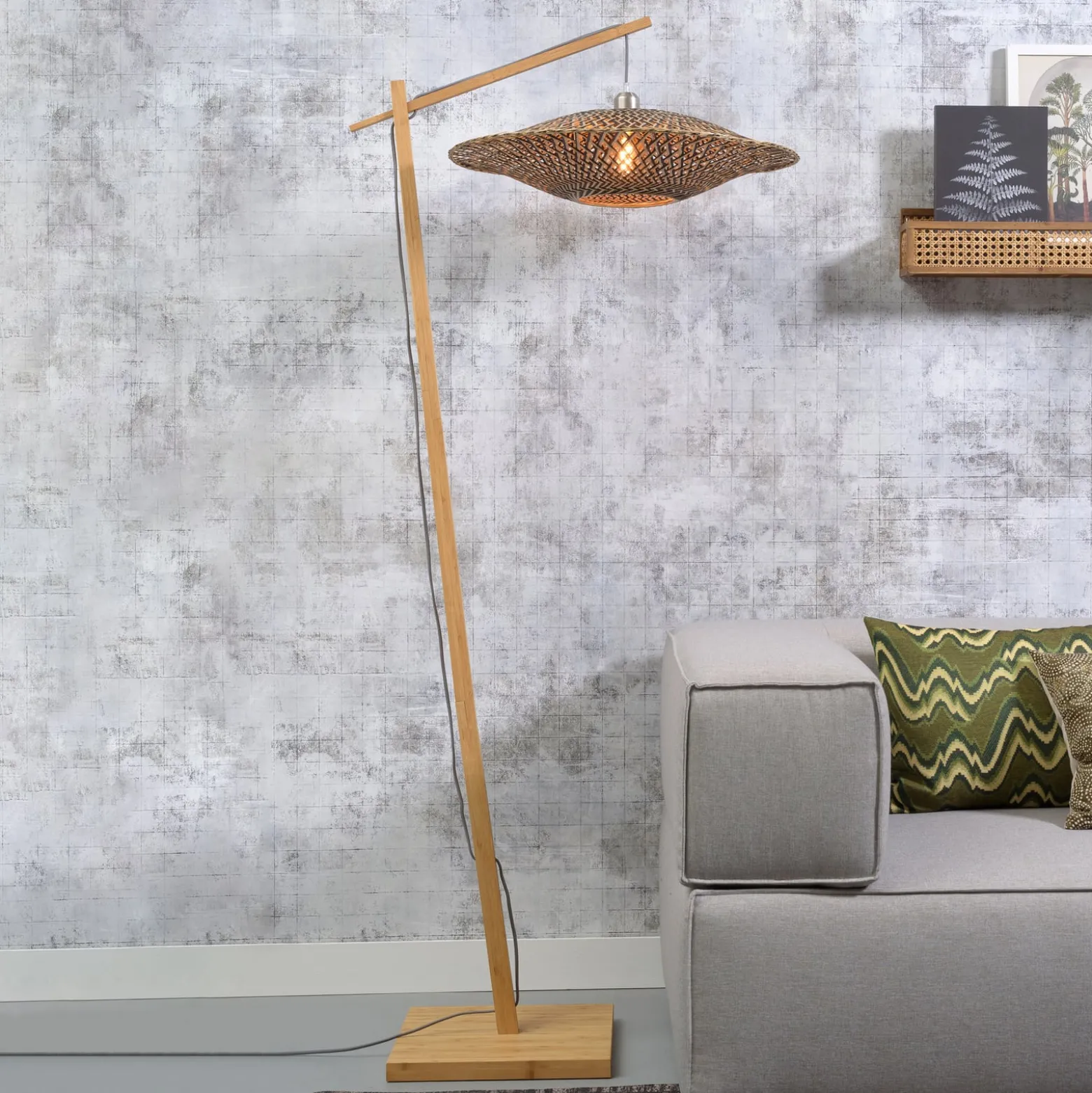 GOOD & MOJO Bali -lattiavalo, natur Ø 60 cm