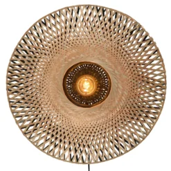 GOOD & MOJO Kalimantan seinä, luonnollinen/musta, Ø 44cm