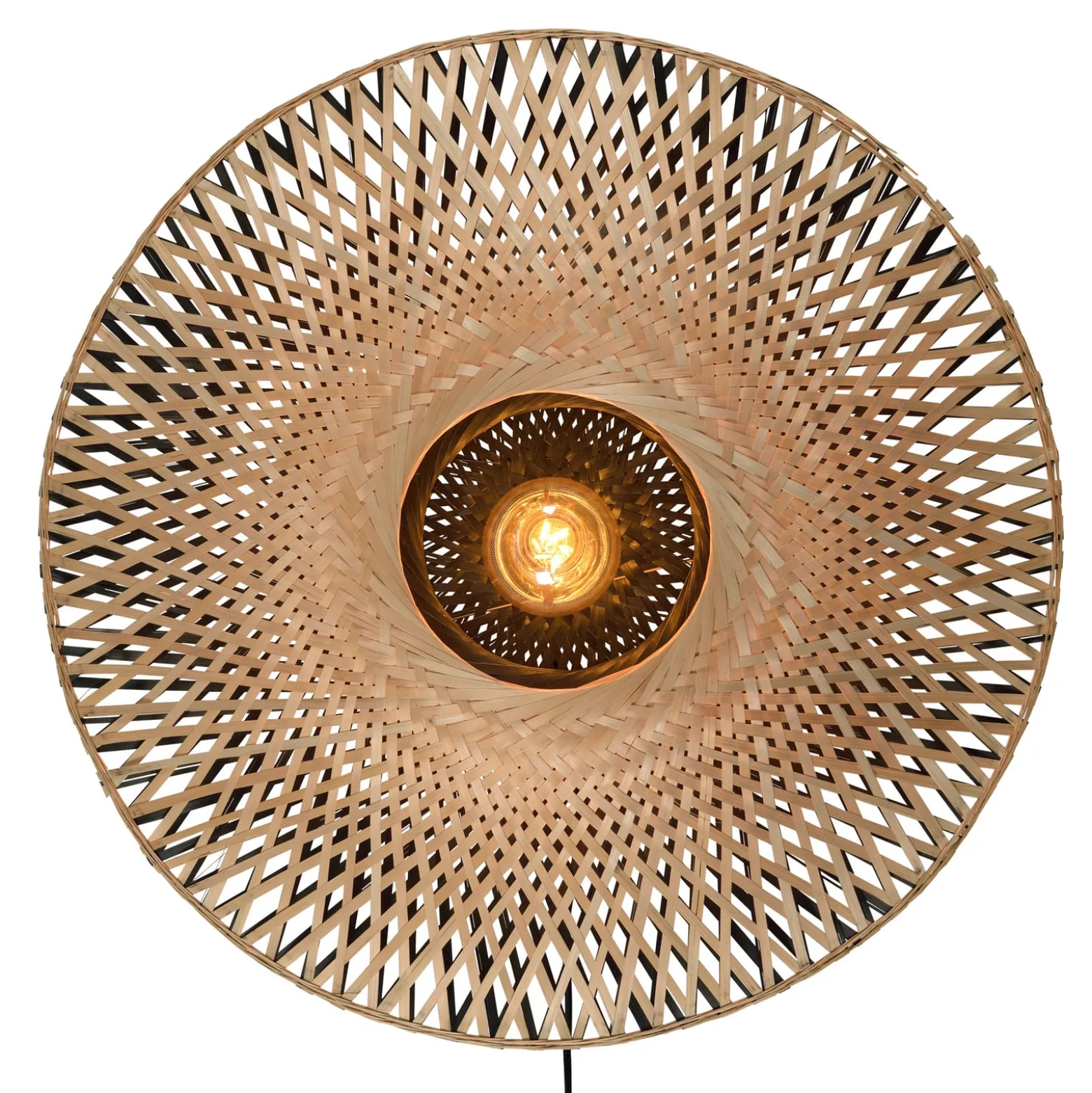 GOOD & MOJO Kalimantan seinä, luonnollinen/musta, Ø 44cm
