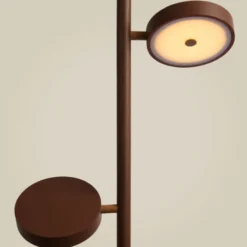 GOOD & MOJO LED-lattiavalo Okinawa, 2-lamppuinen, ruskea, 146 cm, puu