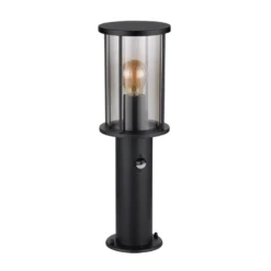 Gracey-pollarivalaisin, musta, liiketunnistin, 45 cm, IP54, E27
