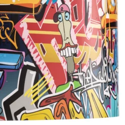 Graffiti-riippuvalaisin värikkäällä valokuvapainatuksella